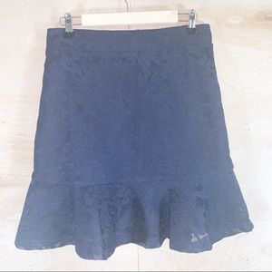 J.O.A. Los Angeles | Floral Lace Ruffle Hem Skirt